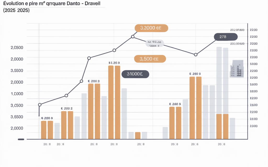 Estimation du prix au mètre carré dans le quartier Danton à Draveil