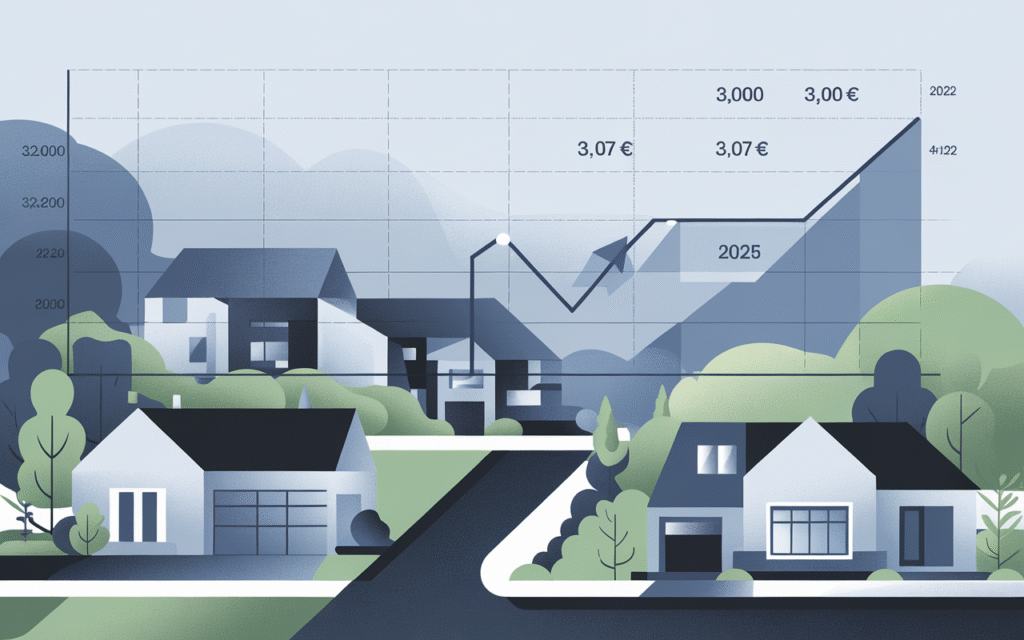 Graphique des prix au mètre carré dans le quartier Domaine de Villiers à Draveil
