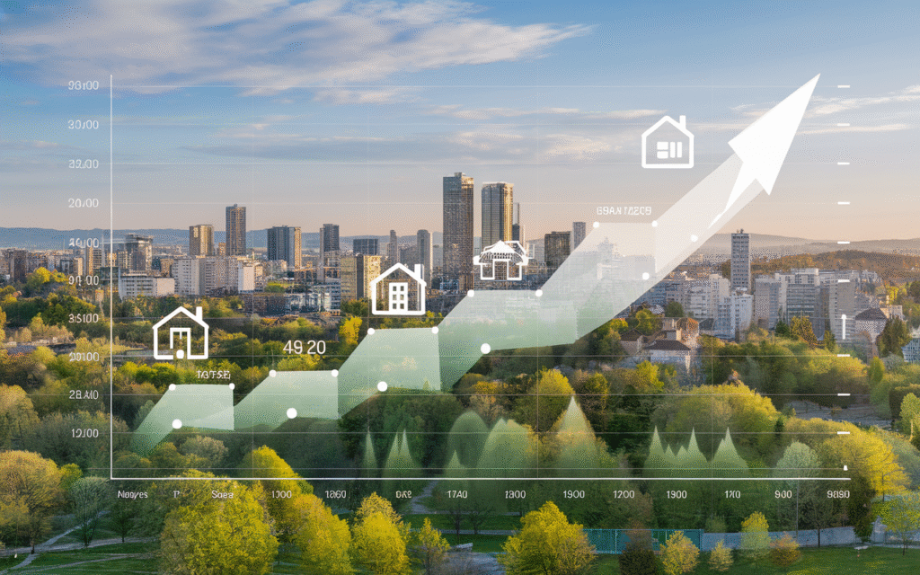 Graphique illustrant les tendances du marché immobilier à Draveil