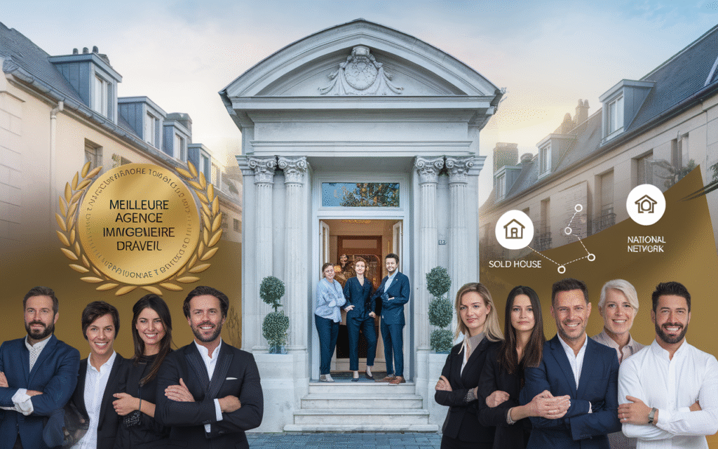 Façade d'une agence immobilière réputée à Draveil