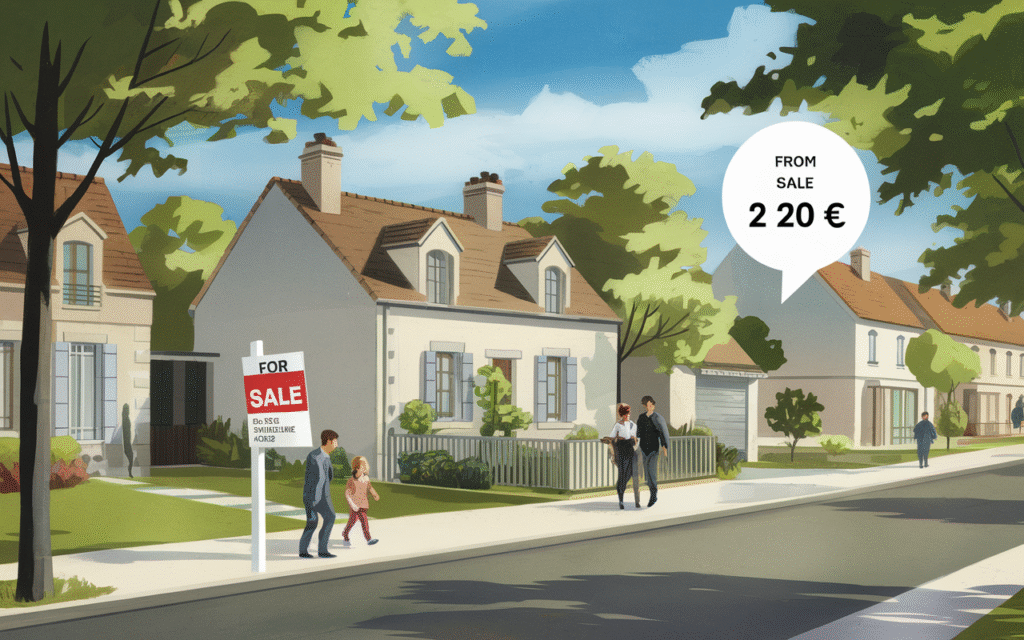 Vue de la rue du Lierre à Draveil avec maisons résidentielles