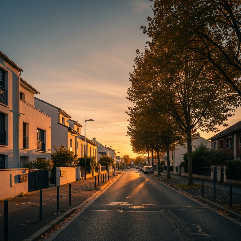 Vue de la rue du Général de Gaulle à Draveil pour une estimation immobilière