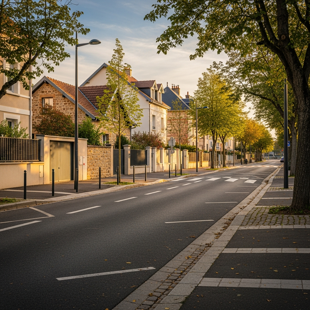 Vue d'une maison située Rue des Platanes à Draveil pour une estimation immobilière