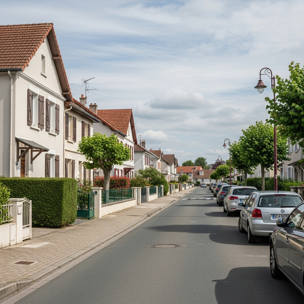 Vue de la rue des Acacias à Draveil pour une estimation immobilière