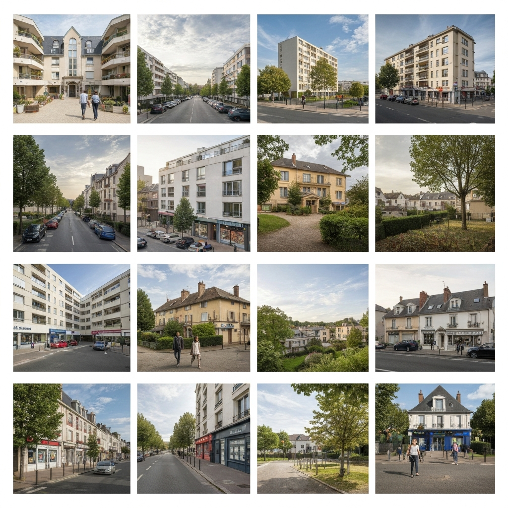 Vue de la rue Allée des Cèdres à Draveil pour estimation