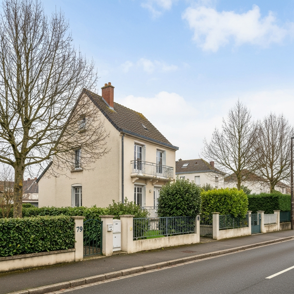 Façade d'une agence immobilière à Draveil avec un panneau 'Confiance'