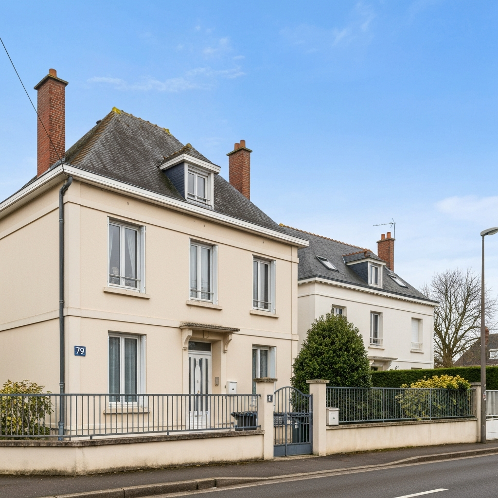 Maison à vendre à Draveil avec panneau 'À Vendre'